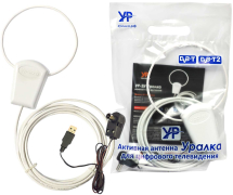 Антенна комнатная Уралка Led УР-5У, USB, 5м, активная