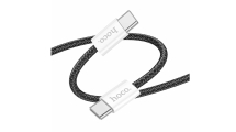 Кабель HOCO Type-C - Type-C X104, 3А, PD 60W, тканевая оплетка, 2м, черный
