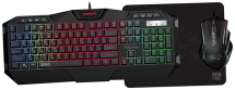 Набор игровой Qumo Dominator K66/M83, клавиатура+мышь+коврик, черный