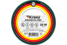 Изолента KRANZ 0.13х15 мм, 20м, зеленый