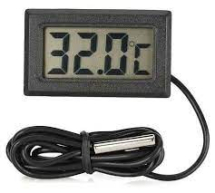 Термометр цифровой, с датчиком измерения температуры, черный