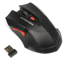 Мышь Nakatomi Navigator MRON-04U, USB, беспр.,опт.,6кн., 800-1600dpi, черный