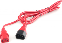 Кабель удлинитель сетевой C14 - C13 (шт/гн) 1.8м Cablexpert PC-189, с заземлением, красный