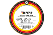 Изолента KRANZ 0.13х15 мм, 20 м, желтый