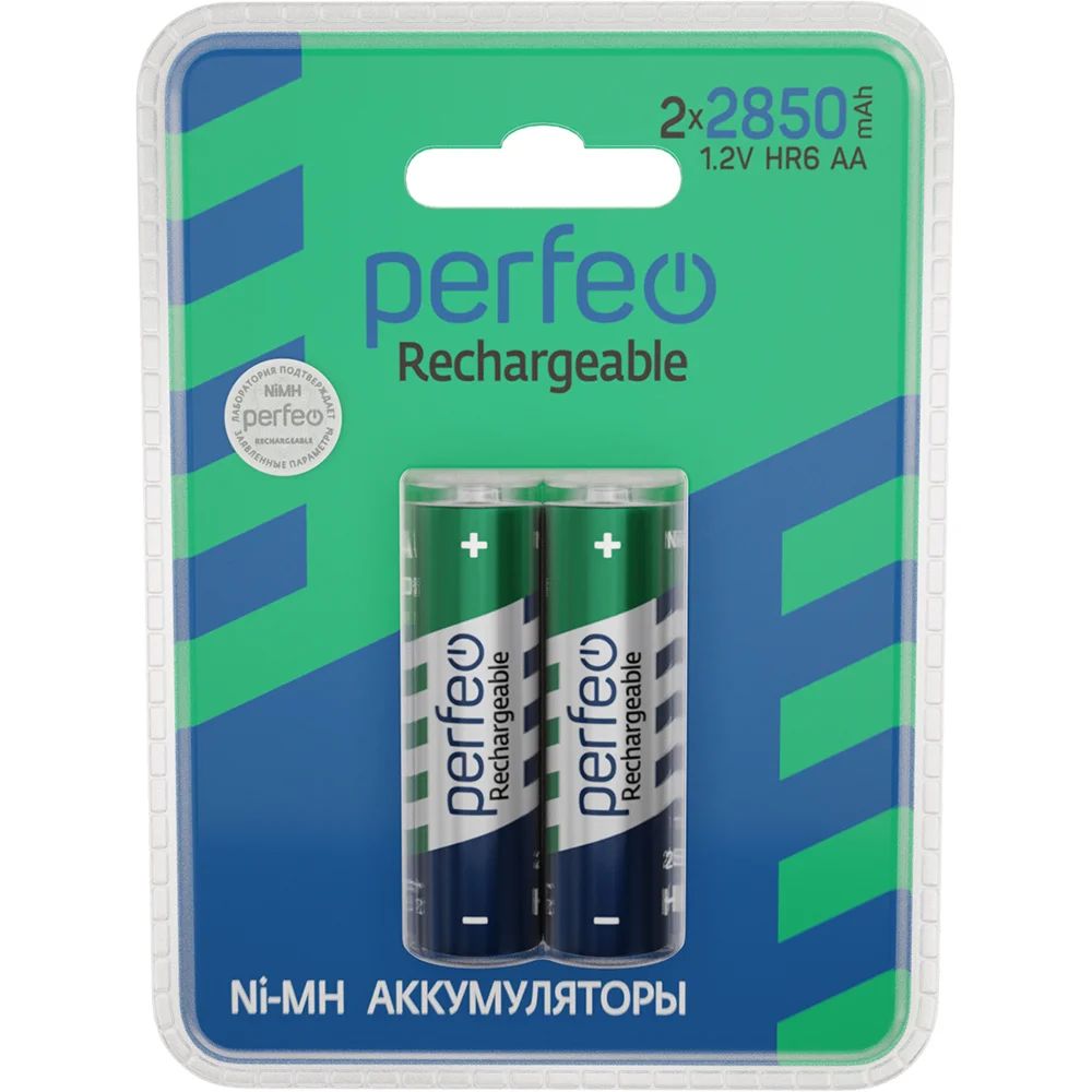 Аккумулятор Perfeo R06 (AA) 2850mAh BL2 (пластик) 2/40