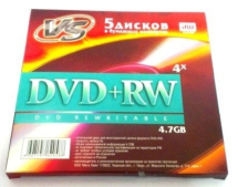 Диск VS DVD+RW 4,7Gb 4x конверт/5
