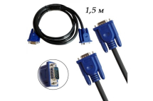 Кабель VGA - VGA (шт/шт) 1.5м с фильтрами V304 черный