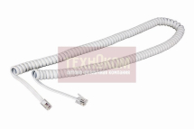 Шнур телефонный витой, белый, 4м REXANT (18-2041)