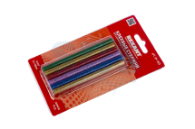 Клеевой стержень REXANT d=7.4 мм L=100мм разноцветные с блестками (12шт-упаковка)  