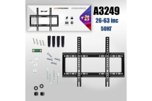 Кронштейн для LED телевизора 26"-63" до 50кг, T2663, Live-Power, фиксированный, черный