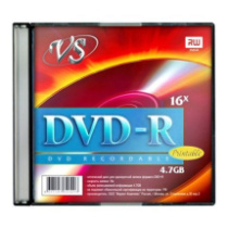 Диск VS DVD-R 4,7Gb 16x Printable inkjet slim/5