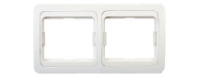 Рамка 2-местная горизонтальная SmartBuy "Марс" белая