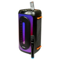 Колонка Dialog Oscar AO-150, 40W RMS, Karaoke, Bluetooth+FM+USB+SD+ПДУ, LED, беспр. микрофон, черный