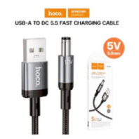 USB кабель питания 5.5х2.5мм 1м HOCO X129, 5V, черный USB кабель питания 5.5х2.5мм 1м HOCO X129, 5V, черный