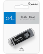 Накопитель USB 64Gb SmartBuy Twist Black 3.0/3.1
