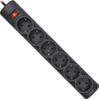 Сетевой фильтр Defender DFS 151, 6 розеток, 10А, 2200Вт, 1.8м, заземление, выкл., черный Сетевой фильтр Defender DFS 151, 6 розеток, 10А, 2200Вт, 1.8м, заземление, выкл., черный