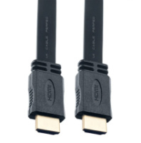 Кабель HDMI - HDMI 1м Perfeo (1.4) плоский черный (H1301)