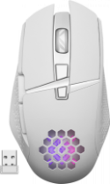 Мышь DEFENDER Glory GM-514, АКБ, LED, игров.,беспр.,опт.,7кн., 1200-3200dpi, белый