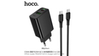 СЗУ Hoco CS94A, 1USB/1Type-C, QC3.0+PD20W, 3A + Type-C/Type-C 1м, черный