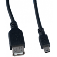 Кабель OTG USB - MiniUSB 1м VS черный (U210) 
