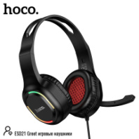 Гарнитура полноразмерная Hoco ESD21, игровая, 1.8м, 4pin jack+USB, черный Гарнитура полноразмерная Hoco ESD21, игровая, 1.8м, 4pin jack+USB, черный
