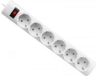 Сетевой фильтр Defender DFS 151, 6 розеток, 10А, 2200Вт, 1.8м, заземление, выкл., белый Сетевой фильтр Defender DFS 151, 6 розеток, 10А, 2200Вт, 1.8м, заземление, выкл., белый