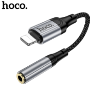 Аудио конвертер Hoco LS36A Lightning - AUX 3.5мм (шт/гн), метал. серый Аудио конвертер Hoco LS36A Lightning - AUX 3.5мм (шт/гн), метал. серый