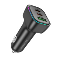 АЗУ BOROFONE BZ28С, 1USB/2Type-C, QC3.0+PD60W, 3A, черный
