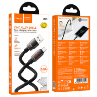 Кабель HOCO USB - Type-C U143, 5А, ТПЭ, 1.2м, черный