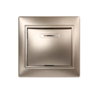 Выключатель 1-клавишный с индикатором Smartbuy "Венера",10А шампань