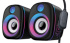 Ак. система 2.0 Qumo PEARL AS010, 10Вт, USB/AUX 3.5мм/RGB подсветка, черный