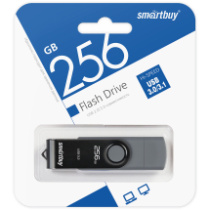Накопитель USB 256Gb SmartBuy Twist Dual Gray 3.0/3.1 OTG (Type-C)