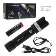 Фонарь аккум. Live Power Y06 (XPE 3W), P50 5W, 180 лм, Zoom, алюминий Фонарь аккум. Live Power Y06 (XPE 3W), P50 5W, 180 лм, Zoom, алюминий