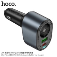 АЗУ Hoco Z56, 1USB/1Type-C+гнездо прикуривателя, QC3.0+PD35W, 3A, черный