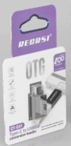 Переходник RECRSI OT-G01, OTG USB 3.0 (гн) - Type-C (шт), черный Переходник RECRSI OT-G01, OTG USB 3.0 (гн) - Type-C (шт), черный