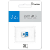 Карта памяти micro SD 32Gb SmartBuy BLUE class 10 без адаптера (UHS-I)