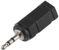 Переходник AUX 2.5мм - 3.5мм (шт/гн) стерео, пластик, REXANT