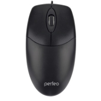 Мышь Perfeo DEBUT, USB, пров.,опт.,3кн., 1000dpi, черный