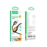 Кабель HOCO MicroUSB X108, 2.4А, силиконовый, 1м, черный Кабель HOCO MicroUSB X108, 2.4А, силиконовый, 1м, черный