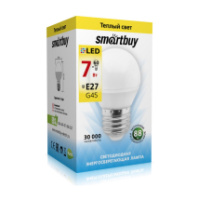 Лампа SmartBuy LED G45 (шар) 7Вт E27 3000K (Теплый свет)
