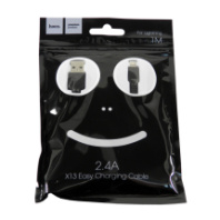 Кабель HOCO USB - Lightning X13, 2А, ПВХ, 1м, черный 1/36/360