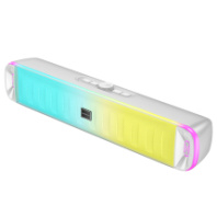 Колонка BOROFONE BR43 10Вт (FM+AUX+USB+microSD+Bluetooth+TWS+радужная подсветка) белый