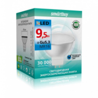 Лампа SmartBuy LED цоколь GU5.3(MR16) 9,5Вт 160-220V 6000К 760Лм (холодный дневной)