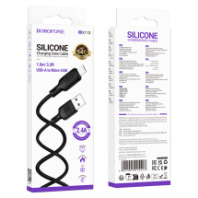 Кабель BOROFONE MicroUSB BX113, 2.4A, силиконовый, 1м, черный