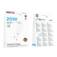 СЗУ BOROFONE BA104A, 1USB/1Type-C, QC3.0+PD20W, 3А, белый СЗУ BOROFONE BA104A, 1USB/1Type-C, QC3.0+PD20W, 3А, белый