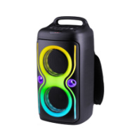 Колонка DEFENDER Boomer 75, 75Вт, TWS, Karaoke, BT/FM/USB/MicroSD/AUX/LED/ПДУ,бес.мик., черный Колонка DEFENDER Boomer 75, 75Вт, TWS, Karaoke, BT/FM/USB/MicroSD/AUX/LED/ПДУ,бес.мик., черный