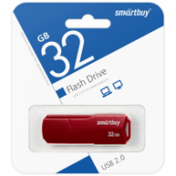 Накопитель USB 32Gb SmartBuy Clue Burgundy