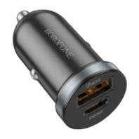 АЗУ BOROFONE BZ22, 1USB/1Type-C, QC3.0+PD30W, 3A, черный