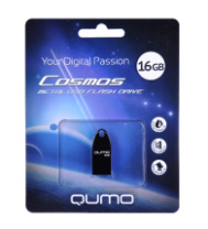 Накопитель USB 16Gb Qumo Cosmos короткая, металл Dark