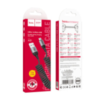 Кабель HOCO MicroUSB X121, 2.4А, витой кабель, тканевая оплетка, 1.5м, черный Кабель HOCO MicroUSB X121, 2.4А, витой кабель, тканевая оплетка, 1.5м, черный